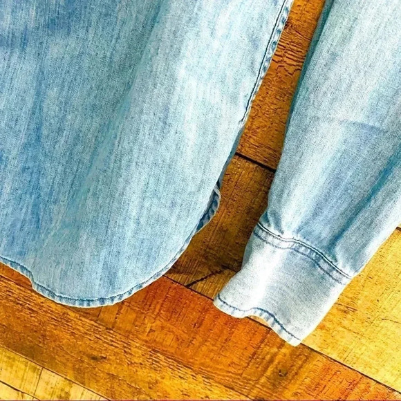 J. Crew Classic Fit Denim Chambray Shirt - Picture 5 of 8